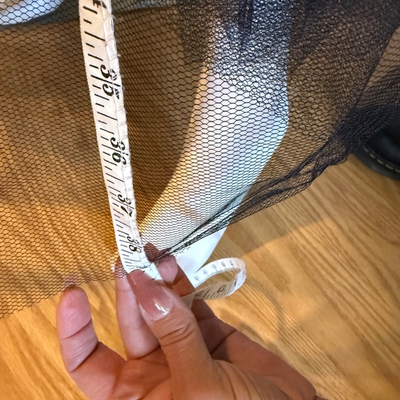 Goth, Blk, Balletcore Crinoline, Maxi Drawstring Skirt, Medium - Picture 6 of 6